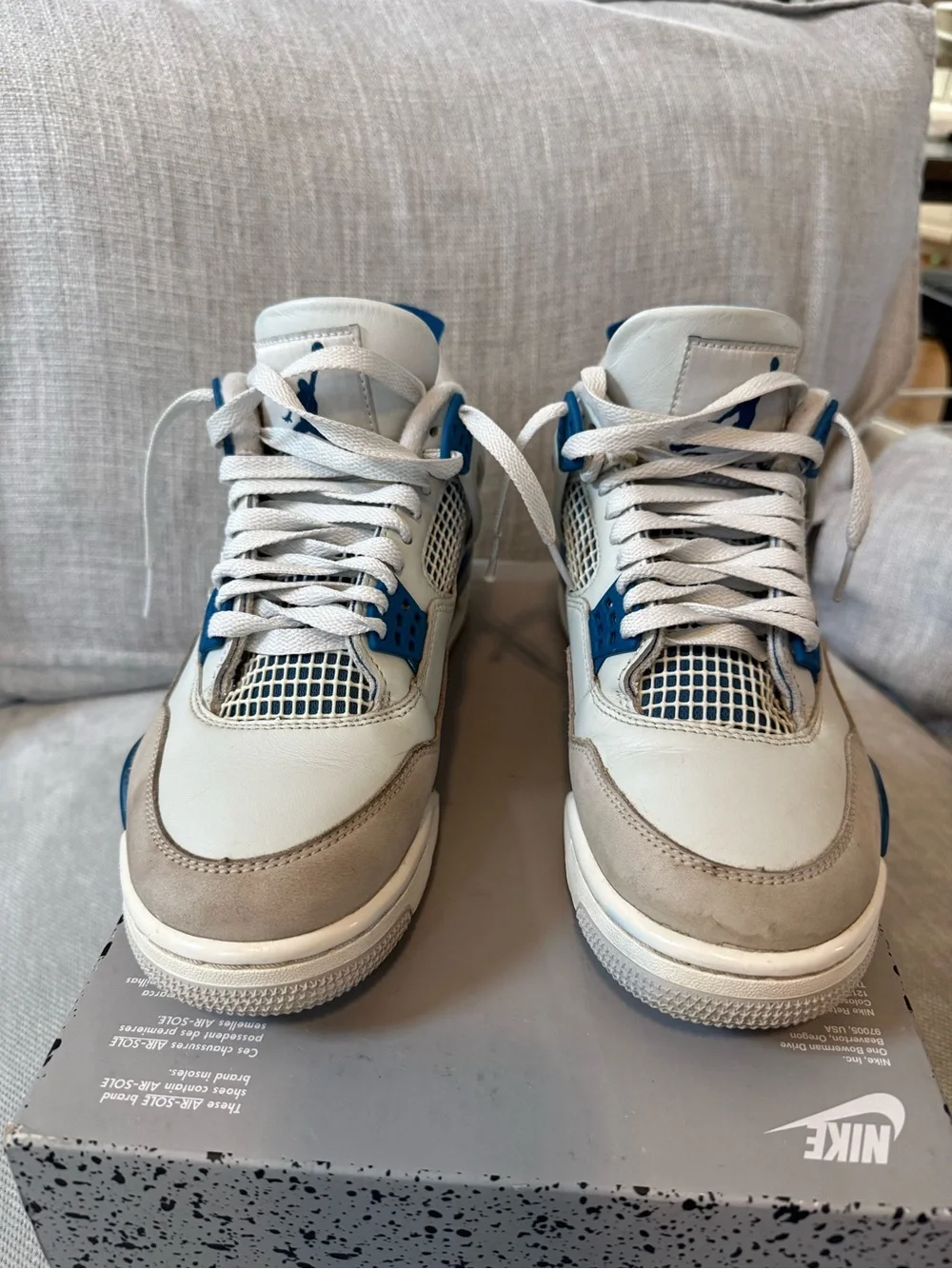 Air Jordan 4 retro military blue.
